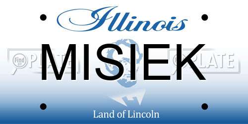 MISIEK Illinois License Plate