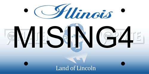 MISING4 Illinois License Plate