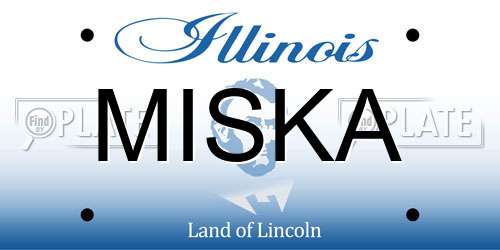 MISKA Illinois License Plate