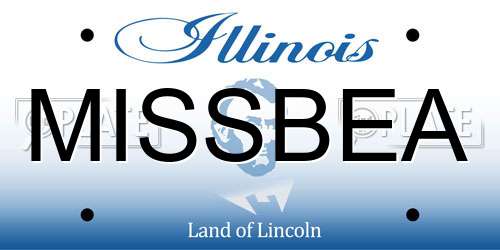 MISSBEA Illinois License Plate
