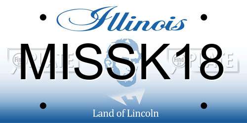 MISSK18 Illinois License Plate