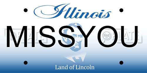 MISSYOU Illinois License Plate