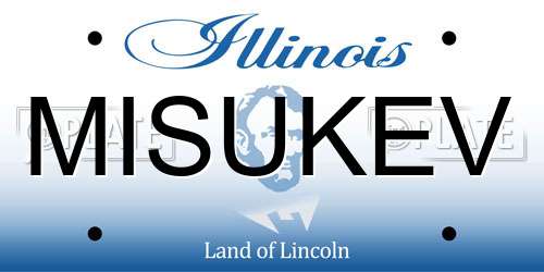 MISUKEV Illinois License Plate