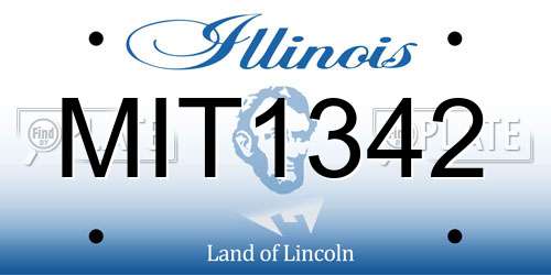 MIT1342 Illinois License Plate
