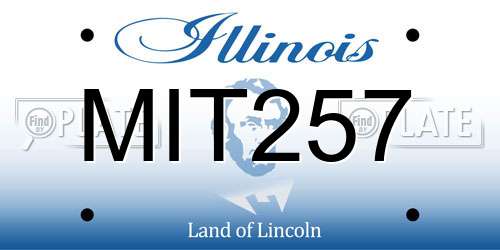 MIT257 Illinois License Plate