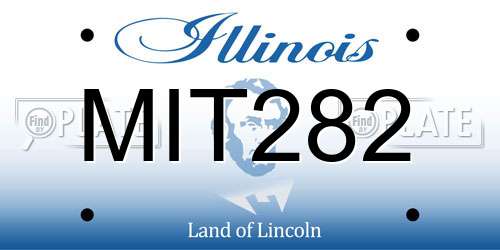 MIT282 Illinois License Plate