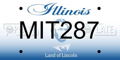 MIT287 Illinois License Plate