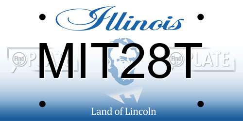 MIT28T Illinois License Plate