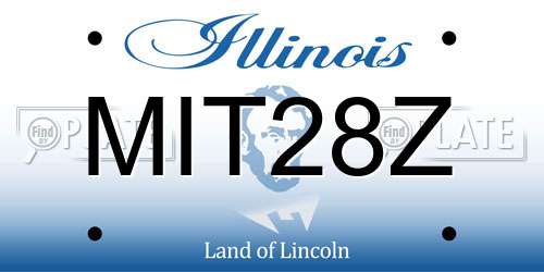 MIT28Z Illinois License Plate