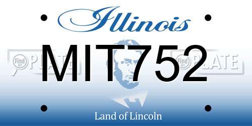 MIT752 Illinois License Plate
