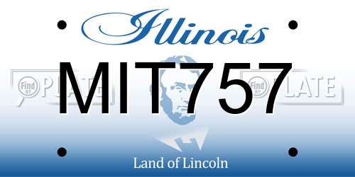 MIT757 Illinois License Plate