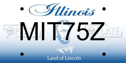 MIT75Z Illinois License Plate