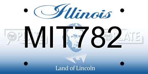 MIT782 Illinois License Plate