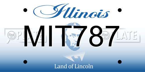 MIT787 Illinois License Plate