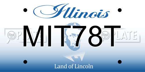 MIT78T Illinois License Plate