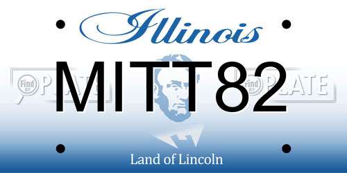 MITT82 Illinois License Plate