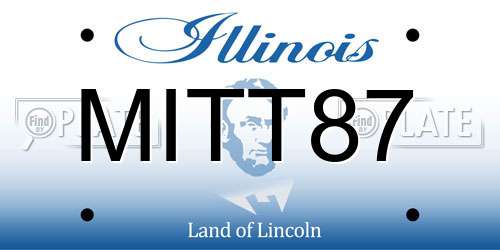MITT87 Illinois License Plate