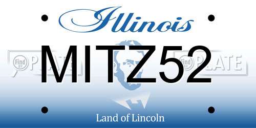 MITZ52 Illinois License Plate