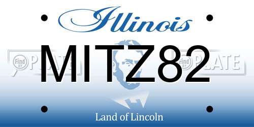 MITZ82 Illinois License Plate