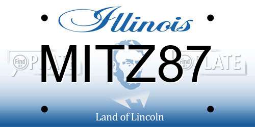 MITZ87 Illinois License Plate