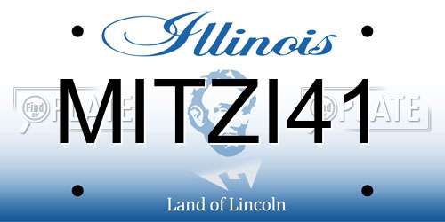 MITZI41 Illinois License Plate