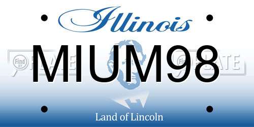 MIUM98 Illinois License Plate