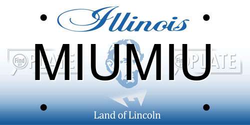 MIUMIU Illinois License Plate