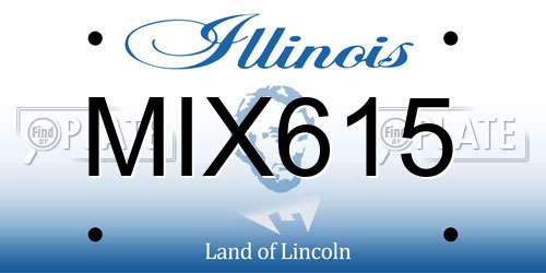 MIX615 Illinois License Plate