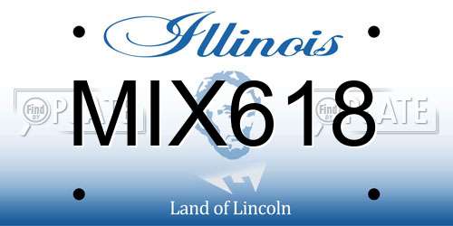 MIX618 Illinois License Plate