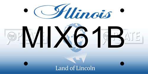 MIX61B Illinois License Plate