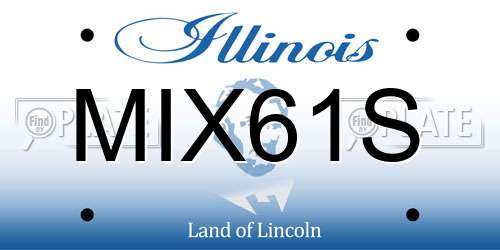 MIX61S Illinois License Plate