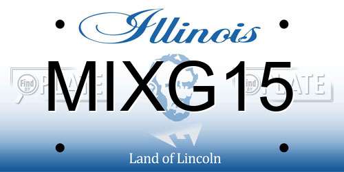 MIXG15 Illinois License Plate