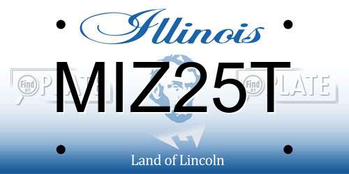 MIZ25T Illinois License Plate