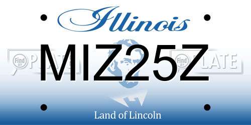 MIZ25Z Illinois License Plate