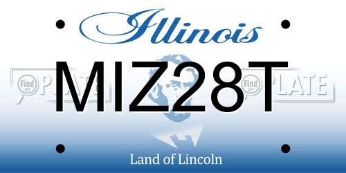 MIZ28T Illinois License Plate