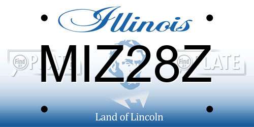 MIZ28Z Illinois License Plate