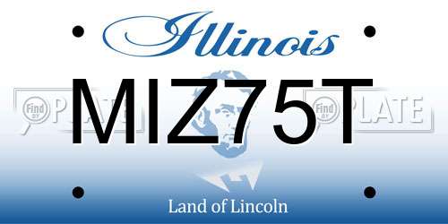 MIZ75T Illinois License Plate