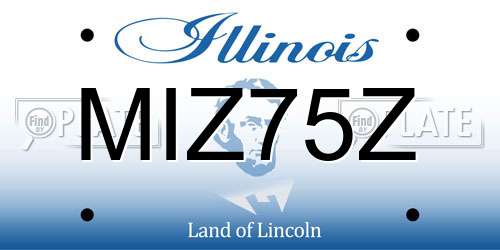 MIZ75Z Illinois License Plate