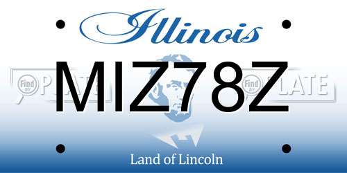 MIZ78Z Illinois License Plate