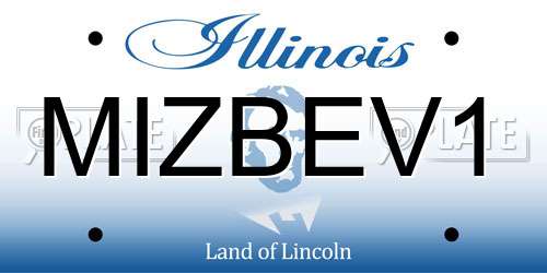 MIZBEV1 Illinois License Plate