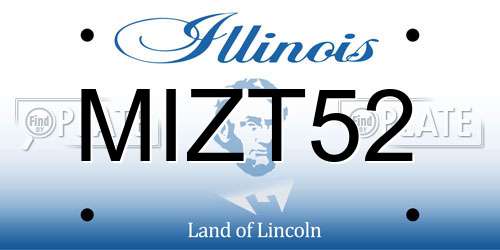 MIZT52 Illinois License Plate