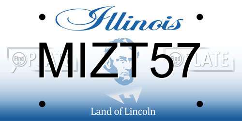 MIZT57 Illinois License Plate