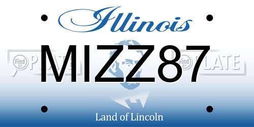 MIZZ87 Illinois License Plate