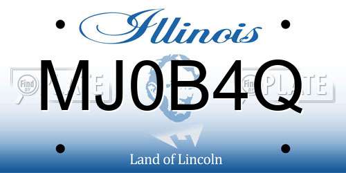 MJ0B4Q Illinois License Plate