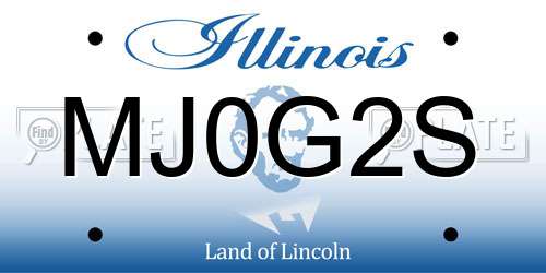 MJ0G2S Illinois License Plate