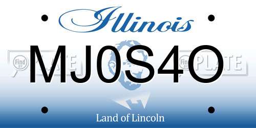 MJ0S4O Illinois License Plate