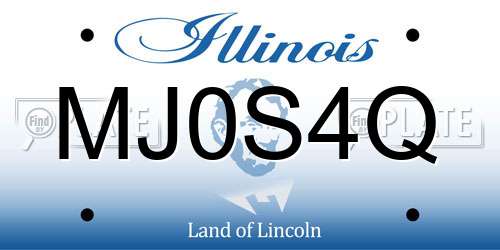 MJ0S4Q Illinois License Plate