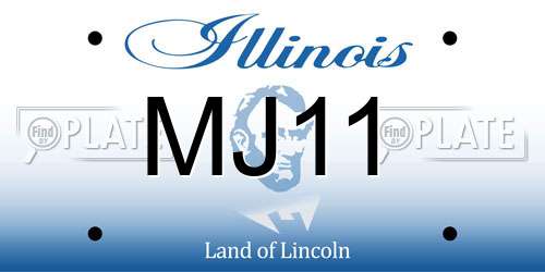 MJ11 Illinois License Plate