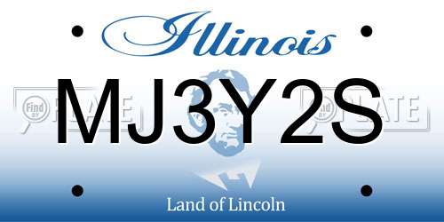 MJ3Y2S Illinois License Plate