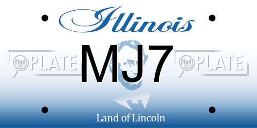 MJ7 Illinois License Plate